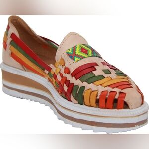 Brand New! The Western Shops Huarache Leather Wedge Sandals - Size 9